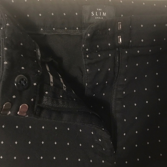 WHBM Comfort Stretch Diamond Dot Slim Ankle Pants | Sz 0L - Picture 5 of 12